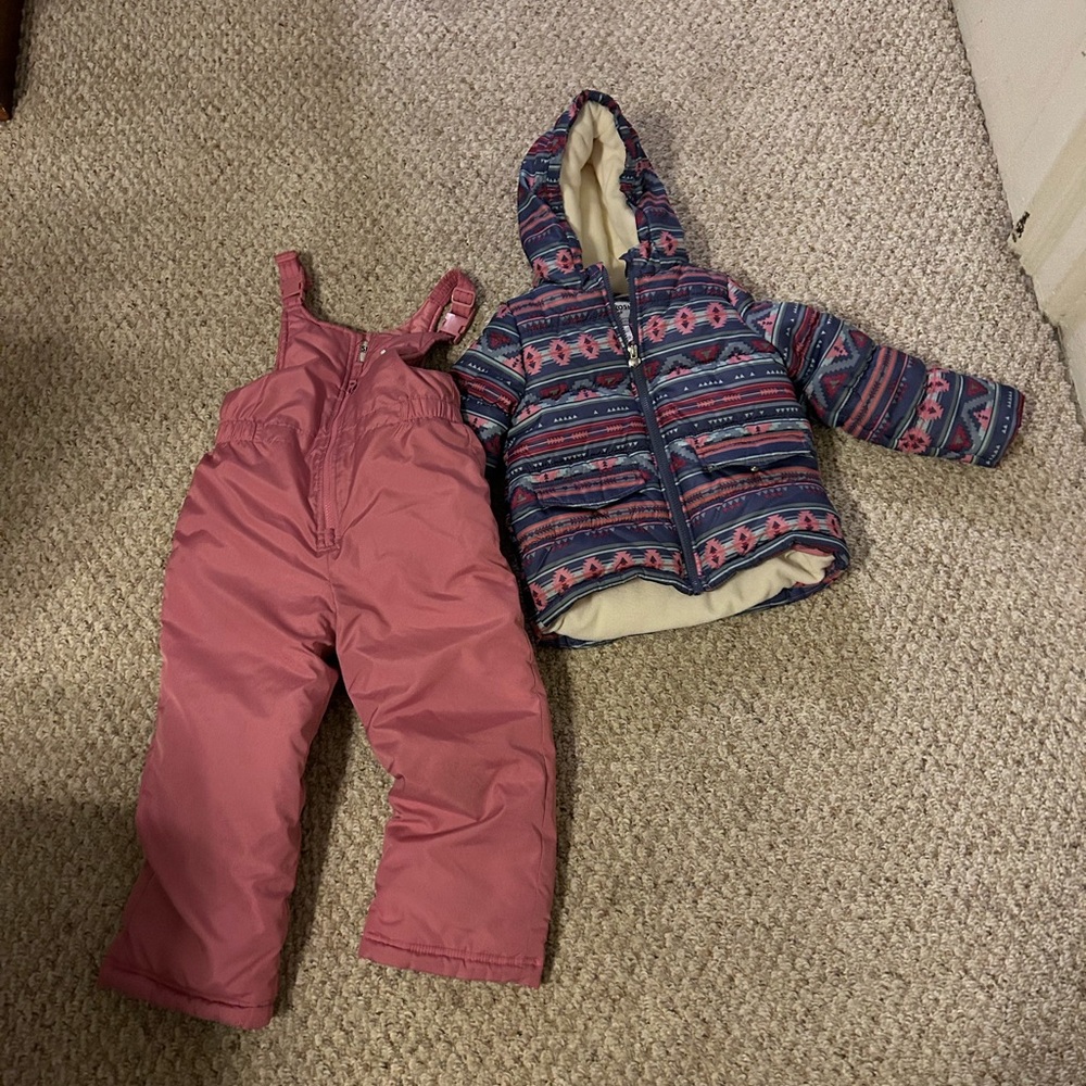girls snow pants and coat